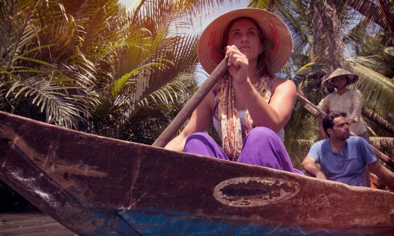 G Adventures canoe ride on Mekong Delta