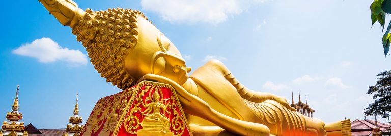Reclining Buddha Statue at Wat Pha That Luang, Vientiane