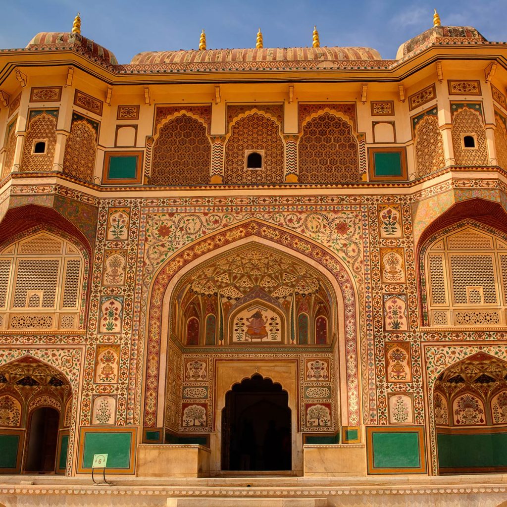 Amber Fort courtyard in Jaipur, Rajasthan, India
