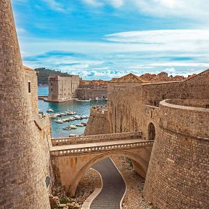 Old town and harbor of Dubrovnik, Croatia