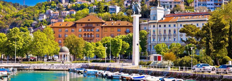Rijeka, a port city on Kvarner Bay, Croatia