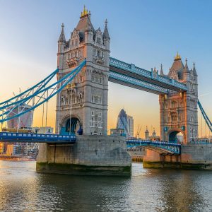 Tower Bridge across River Thames, London