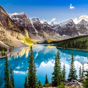 Moraine Lake in the Rockies, Alberta, Canada