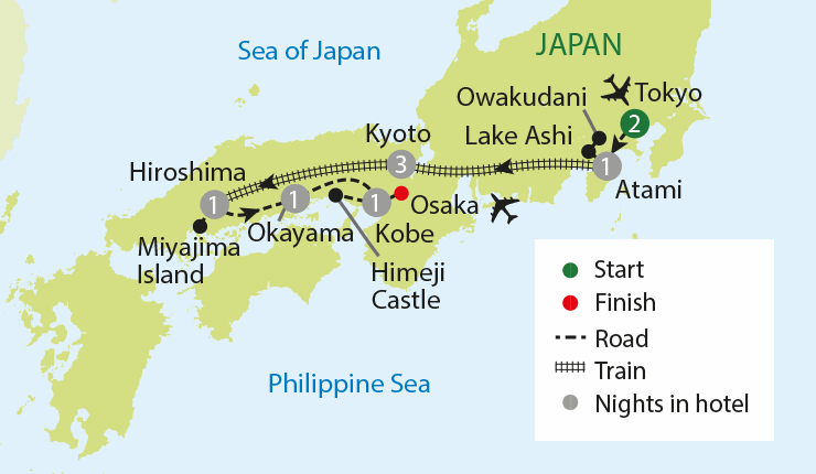 Map of Japan Revealed Tour